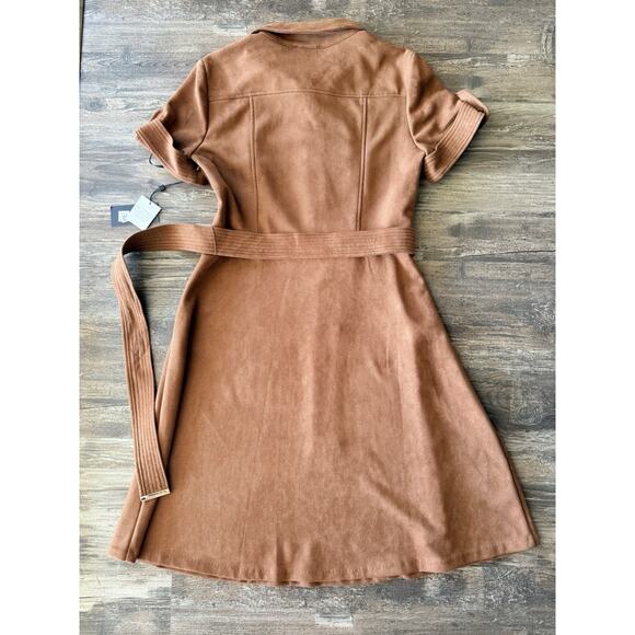 NWT!! Tommy Hilfiger Brown Short Sleeve Belted Dress (Size 12) - Picture 3 of 3